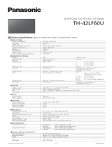 Panasonic TH-42LF60U Ficha de dados