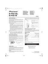 Pioneer S-F52-W Manual do usuário