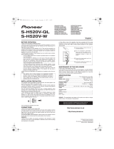 Pioneer S-H520V-W Manual do usuário