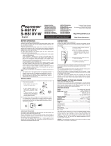 Pioneer S-H810V Manual do usuário