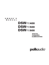 Polk Audio DSW PRO 400 Manual do usuário