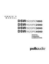 Polk Audio DSW MICROPRO 1000 Manual do usuário