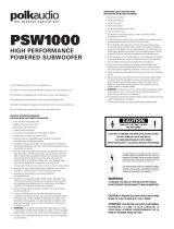 Polk Audio PSW1000 Manual do usuário