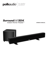 Polk Audio SurroundBAR SDA Manual do proprietário
