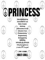 Princess 112338 silver multi grill Manual do proprietário