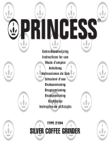 Princess 242194 Silver Coffee Grinder Manual do proprietário