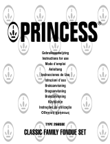 Princess Family Fondue Set Manual do proprietário