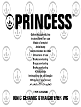 Princess White Satin Ionic Cer. Straightener Instruções de operação