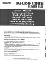 Roland MICRO CUBE BASS RX Manual do proprietário