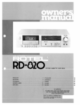 Rotel RD-820 Manual do proprietário