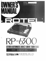 Rotel RP-6300 Manual do proprietário