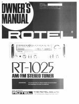 Rotel RT-1025 Manual do proprietário