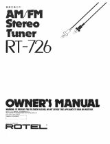 Rotel RT-726 Manual do proprietário