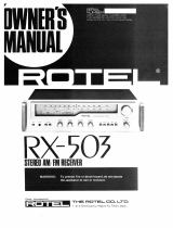 Rotel RX-503 Manual do proprietário