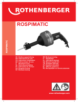 Rothenberger Drain cleaning machine ROSPIMATIC set Manual do usuário