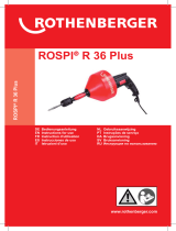 Rothenberger Electric drain cleaner ROSPI R 36 Plus Manual do usuário