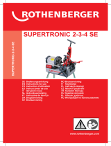Rothenberger Electric threading machine SUPERTRONIC 2SE Manual do usuário