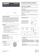 Shure MX153 TQG Omni Earset Headworn Condenser Microphone Manual do usuário