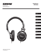 Shure SRH550DJ Professional DJ Headphones Manual do usuário