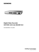 Siemens SISTORE AX4 Lite 250/100 V2.0 Manual do usuário