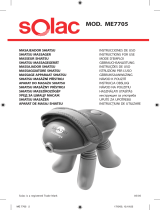 Solac SHIATSU MASSAGER Mod ME7705 Manual do proprietário