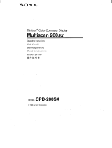 Sony CPD-200SX Instruções de operação