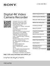 Sony FDR-AX700 Manual do usuário