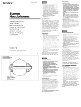 Sony MDR F1 Manual do usuário