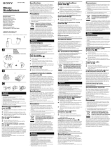 Sony MDR-EX90LP Manual do usuário