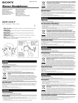 Sony MDR-G45LP Manual do usuário