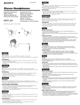 Sony MDR-J20 Manual do usuário