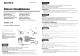 Sony MDR-J10 Manual do usuário