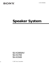 Sony SS-XG700 Manual do usuário