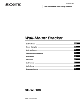 Sony TV Mount SU-WL100 Manual do usuário