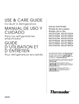 Thermador Refrigerator KBUDT4850A Manual do usuário