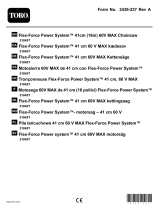Toro Flex-Force Power System 41cm (16in) 60V MAX Chainsaw Manual do usuário