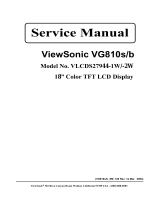ViewSonic VG810S Manual do usuário