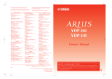 Yamaha ARIUS YDP-141 Manual do proprietário