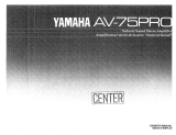 Yamaha AV-75PRO Manual do proprietário