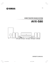 Yamaha AVX-S80 Manual do usuário