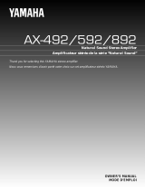 Yamaha AX-492, AX-592, AX-892 Manual do usuário