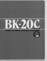 Yamaha Electone BK-20C Series Manual do proprietário