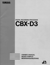 Yamaha CBX-D3 Manual do proprietário