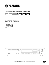 Yamaha CDR1000 Manual do usuário