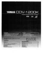 Yamaha CDV1200K Manual do proprietário