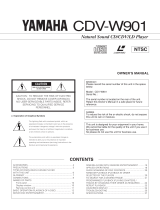 Yamaha CDV-W901 Manual do proprietário