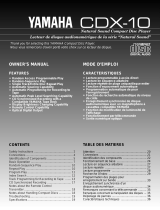 Yamaha CDX10 Manual do usuário