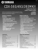 Yamaha CDX-393MKII Manual do usuário