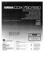 Yamaha CDX-550 Manual do proprietário