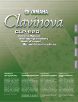 Yamaha Clavinova CLP-920 Manual do usuário